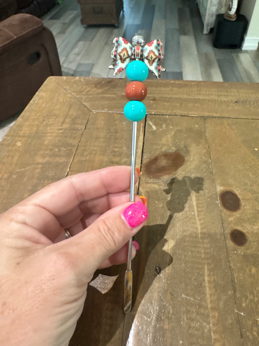 Beaded Stainless Stir Stick